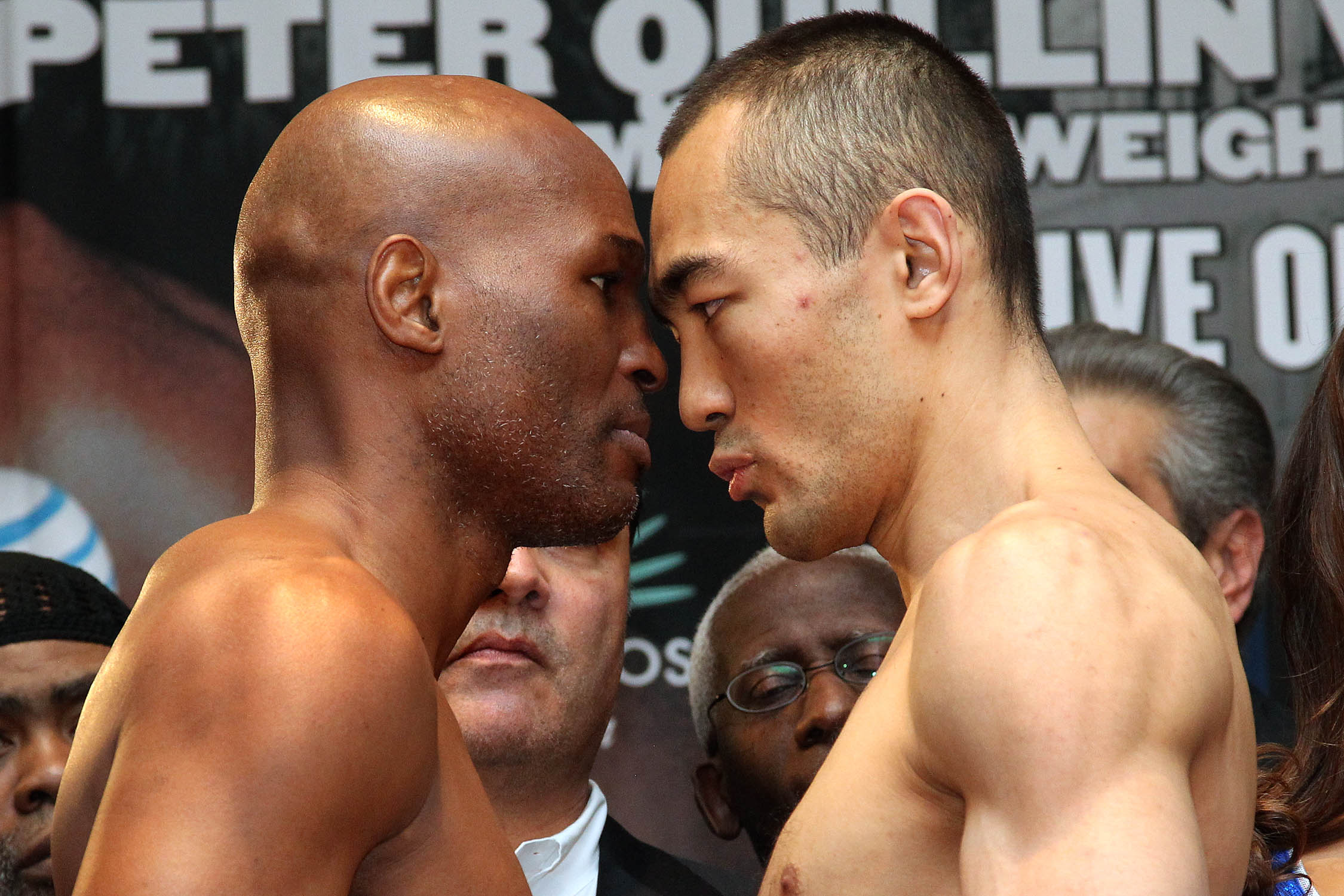 Hopkins-Shumenov Weigh-In Photos, Weights And Bout Sheet
