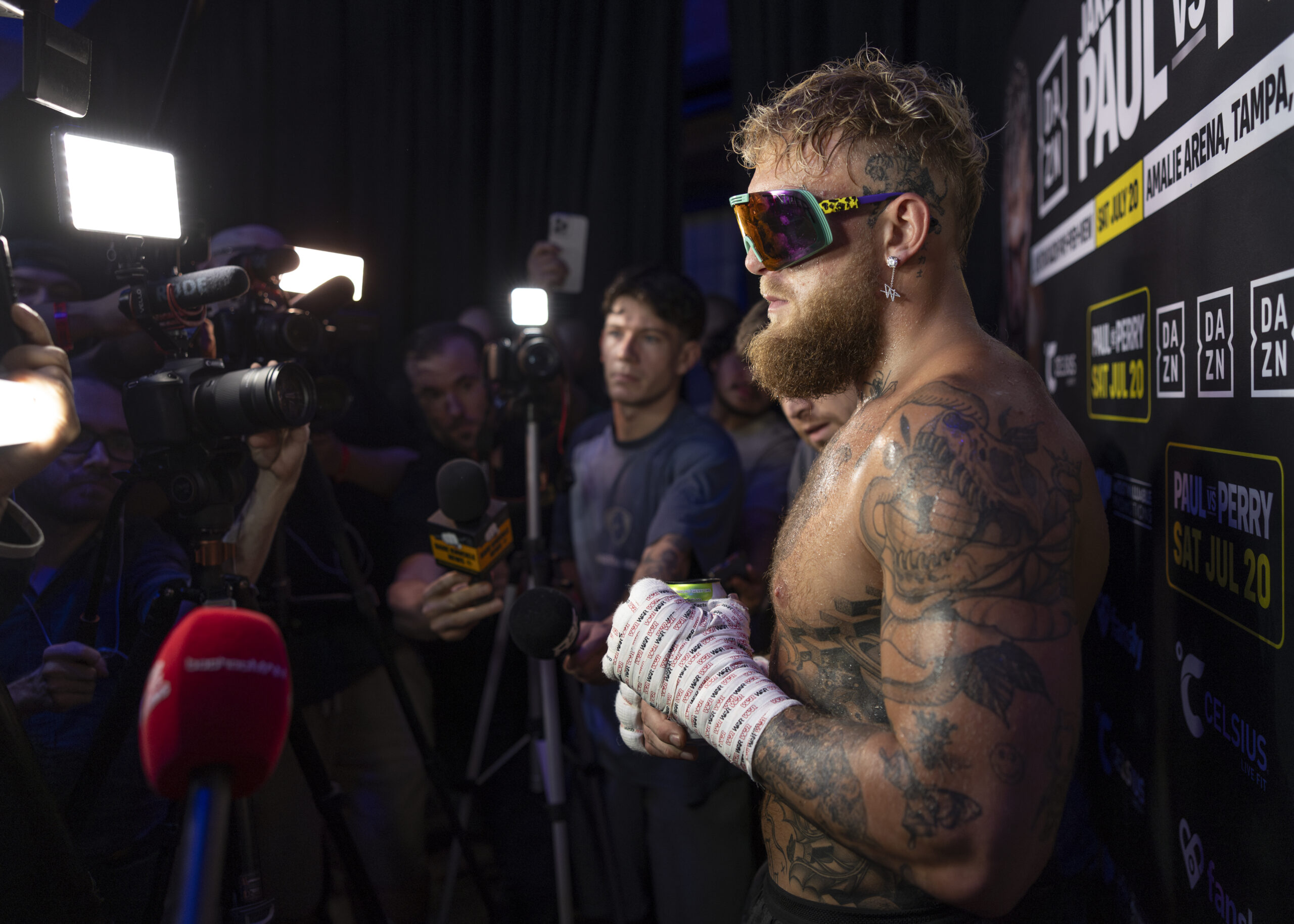 Jake Paul vs Mike Perry Open Workout Photos