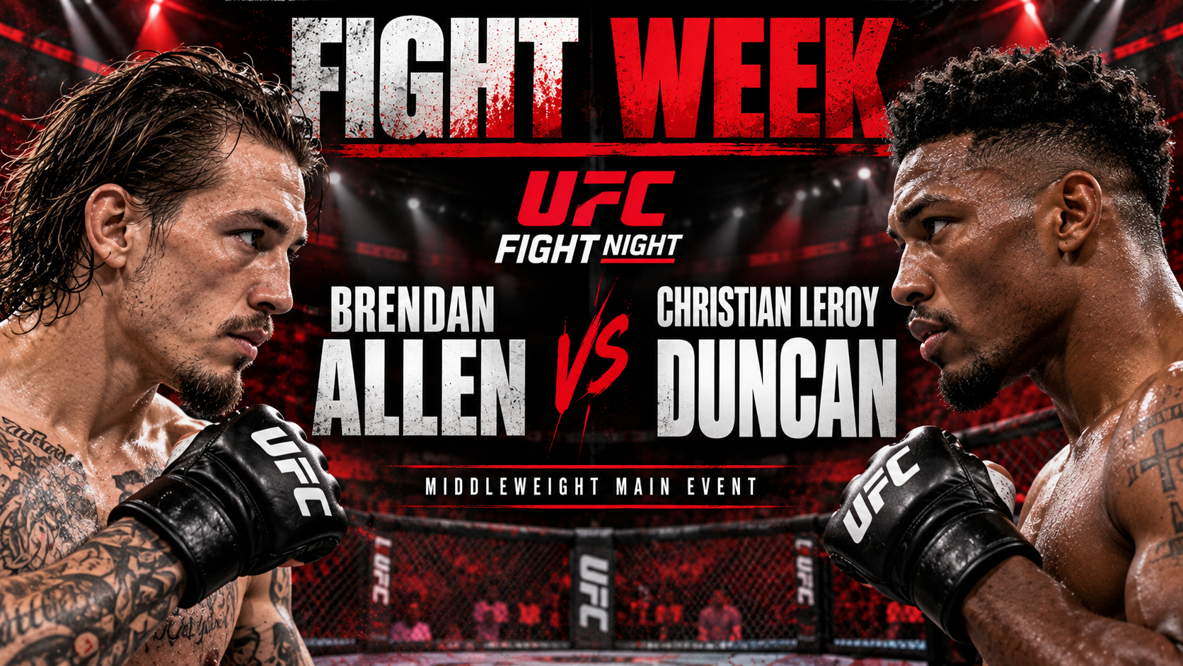 Brendan Allen vs. Christian Leroy Duncan: UFC Fight Preview & Tale of the Tape