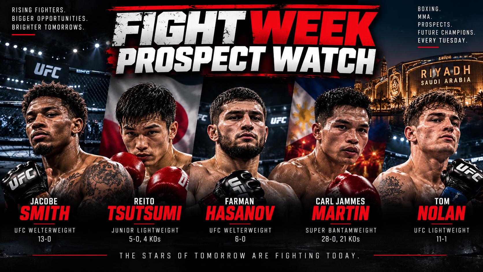 Fight Week Prospect Watch: Jacobe Smith, Reito Tsutsumi & 3 Rising Fighters