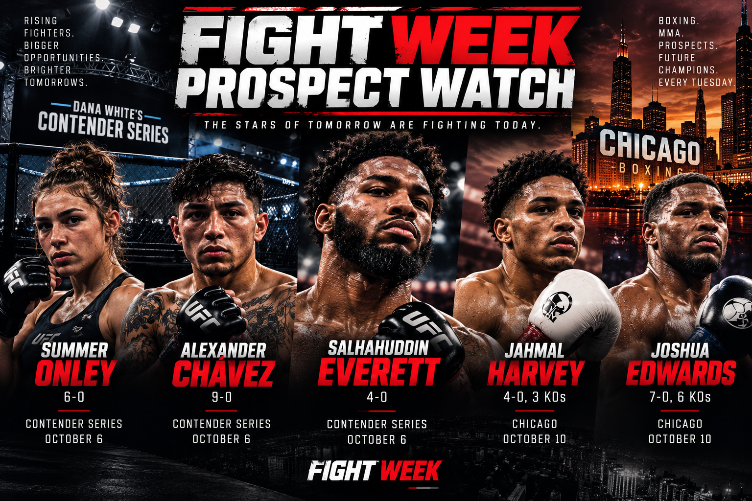 Fight Week Prospect Watch: Salhahuddin Everett, Jahmal Harvey & 3 Rising Fighters
